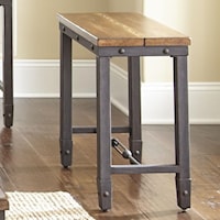 Industrial Chairside End Table