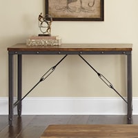 Industrial Sofa Table with Cable Stretchers