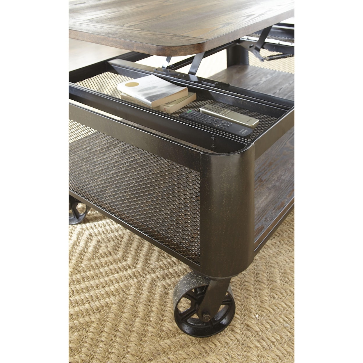 Prime Barrow Lift Top Cocktail Table with Casters