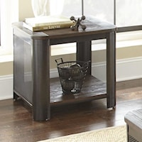 End Table with Wire Mesh Sides