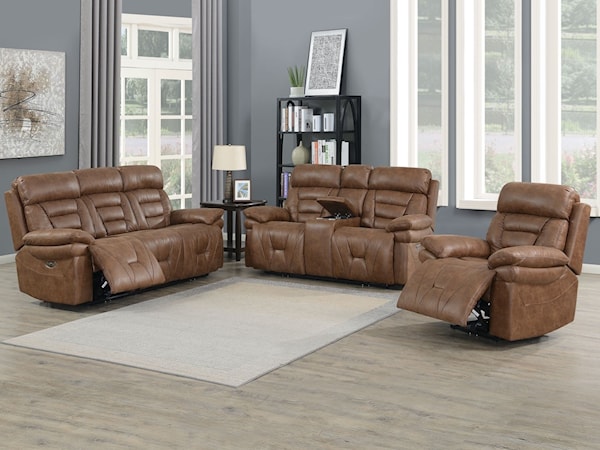 Lay Flat Power Reclining Living Room Group