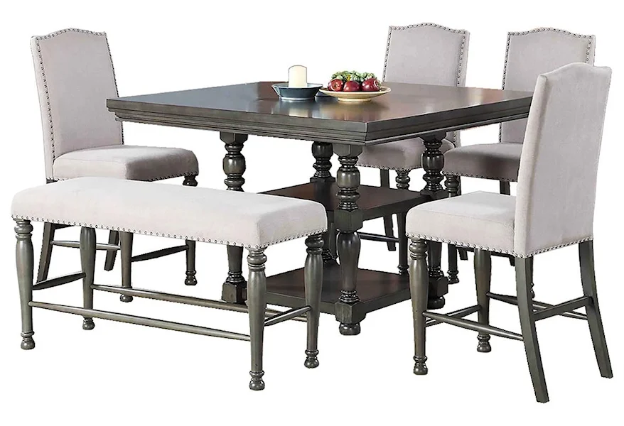 Caswell 5 Piece Counter Height Dining Set by Steve Silver at Darvin Furniture