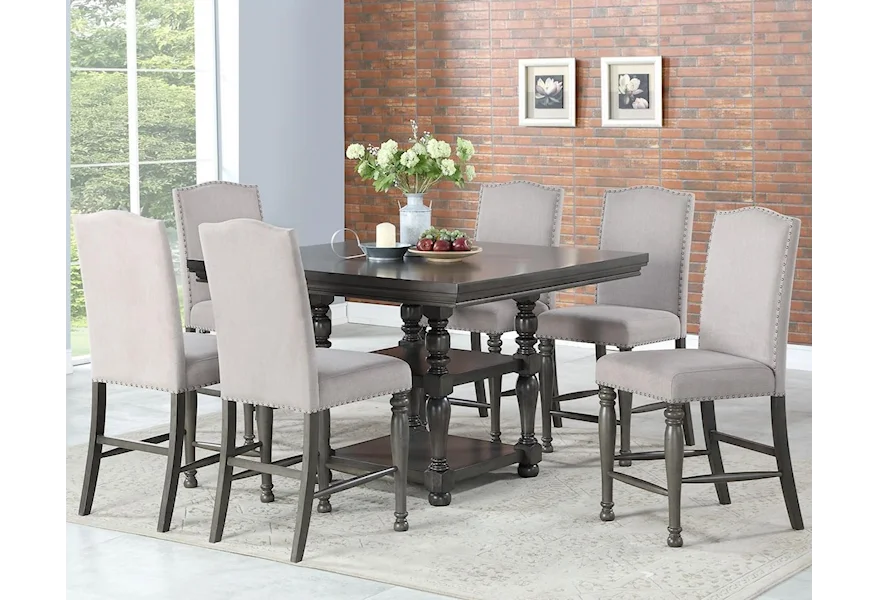 Caswell 7 Pc Counter Dining Set by Steve Silver at Walker's Furniture