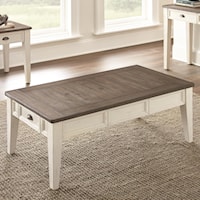 Farmhouse Cocktail Table with Two-Tone Finish