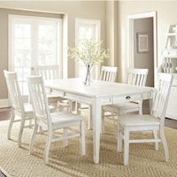 5 Piece Farmhouse Dining Set with Table Storage