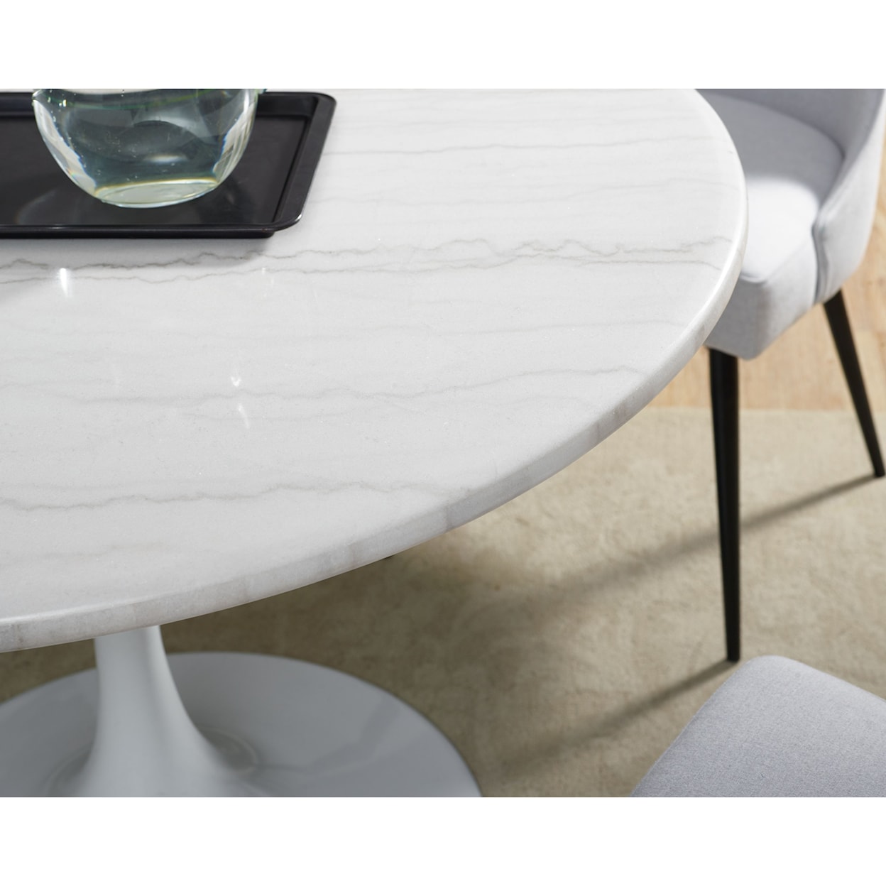 Steve Silver Colfax Table - White Top & Black Base