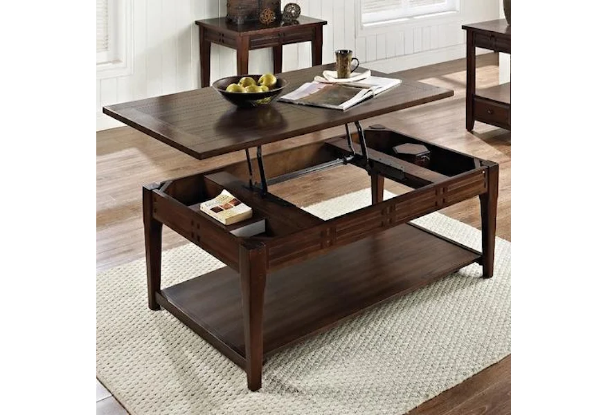 Crestline Lift Top Cocktail Table with Casters by Steve Silver at Schewels Home