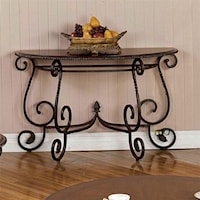 Traditional Scrolled Base Sofa Table