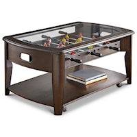 Cocktail Table with Foosball Game and Included Pieces