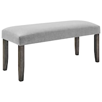 Contemporary Backless Bench with Memory Foam Seat