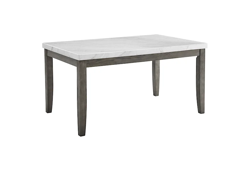 Emily Guangxi White Marble Top Dining Table by Steve Silver at Darvin Furniture