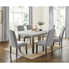 Steve Silver Emily Guangxi White Marble Top Dining Table