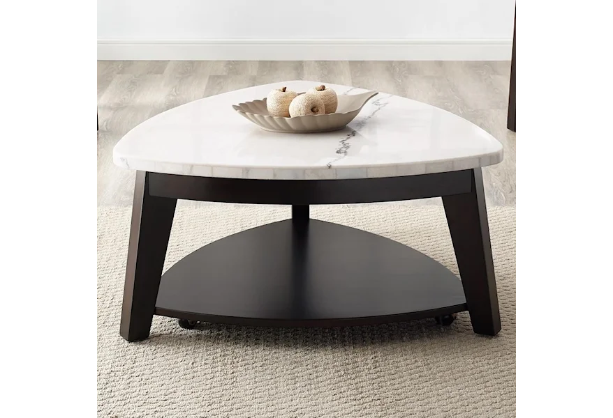 Francis Marble Top Cocktail Tbl w/Casters by Steve Silver at Sam Levitz Furniture