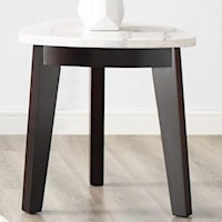 FRANKIE WHITE MARBLE END TABLE |