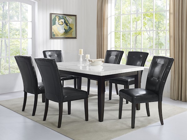 7 Piece Table and Chair Set