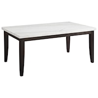 Contemporary Rectangular Dining Table with Marble Top