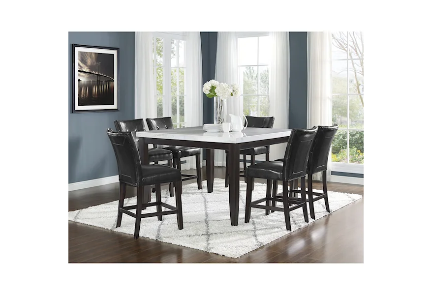 Francis 7 Piece Table and Chair Set by Steve Silver at Sam Levitz Furniture