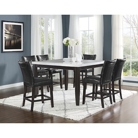 7 Piece Counter Height Table and Chair Set