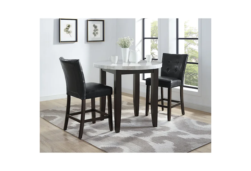 Francis 3 Piece Table and Chair Set by Steve Silver at Dream Home Interiors