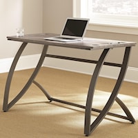 Contemporary Desk with Metal Base