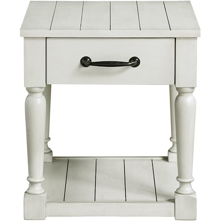 HEMMY WHITE END TABLE |