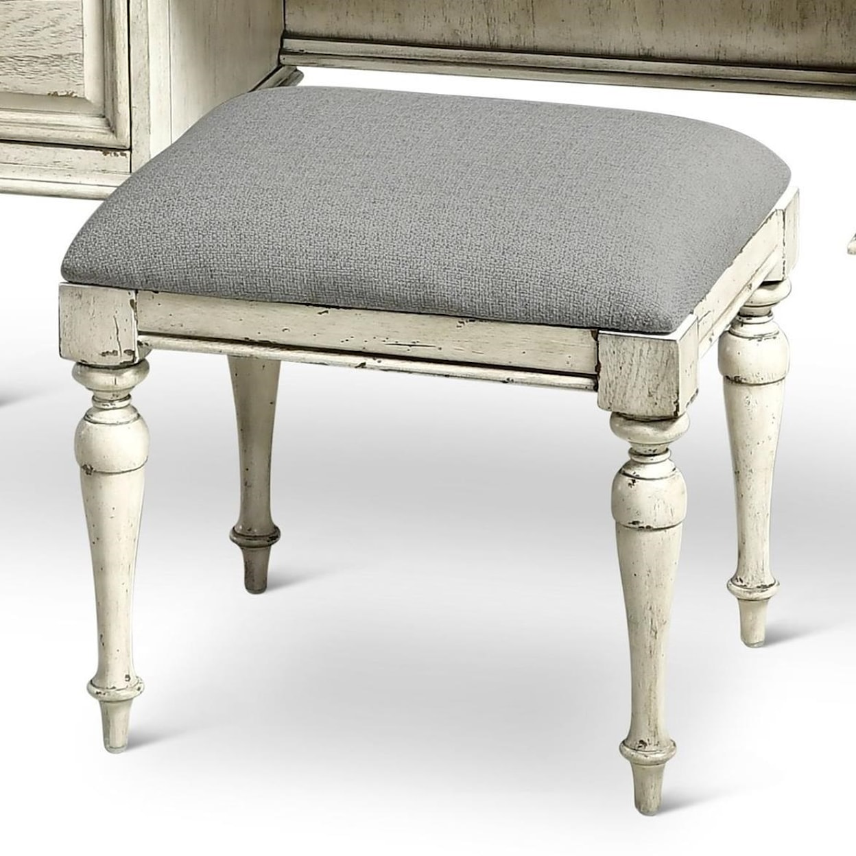 Steve Silver High Point HIGH POINT WHITE VANITY BENCH |