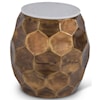 Steve Silver India Accents Stomp Round End Table with Marble Top