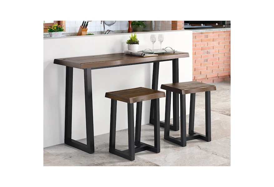 Janine Janine 3-Piece Bar Table Set by Steve Silver at Morris Home