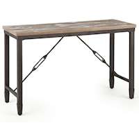 Industrial Sofa Table with Iron Base