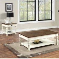 Rectangular Coffee Table and Square End Table Set