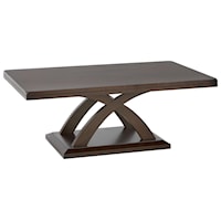 Jocelyn Casual Contemporary Cocktail Table with X-Base