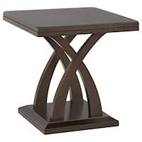Jocelyn Casual Contemporary End Table with X-Base