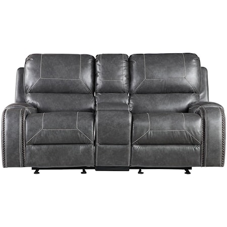 Manual Motion Glider Recliner Loveseat