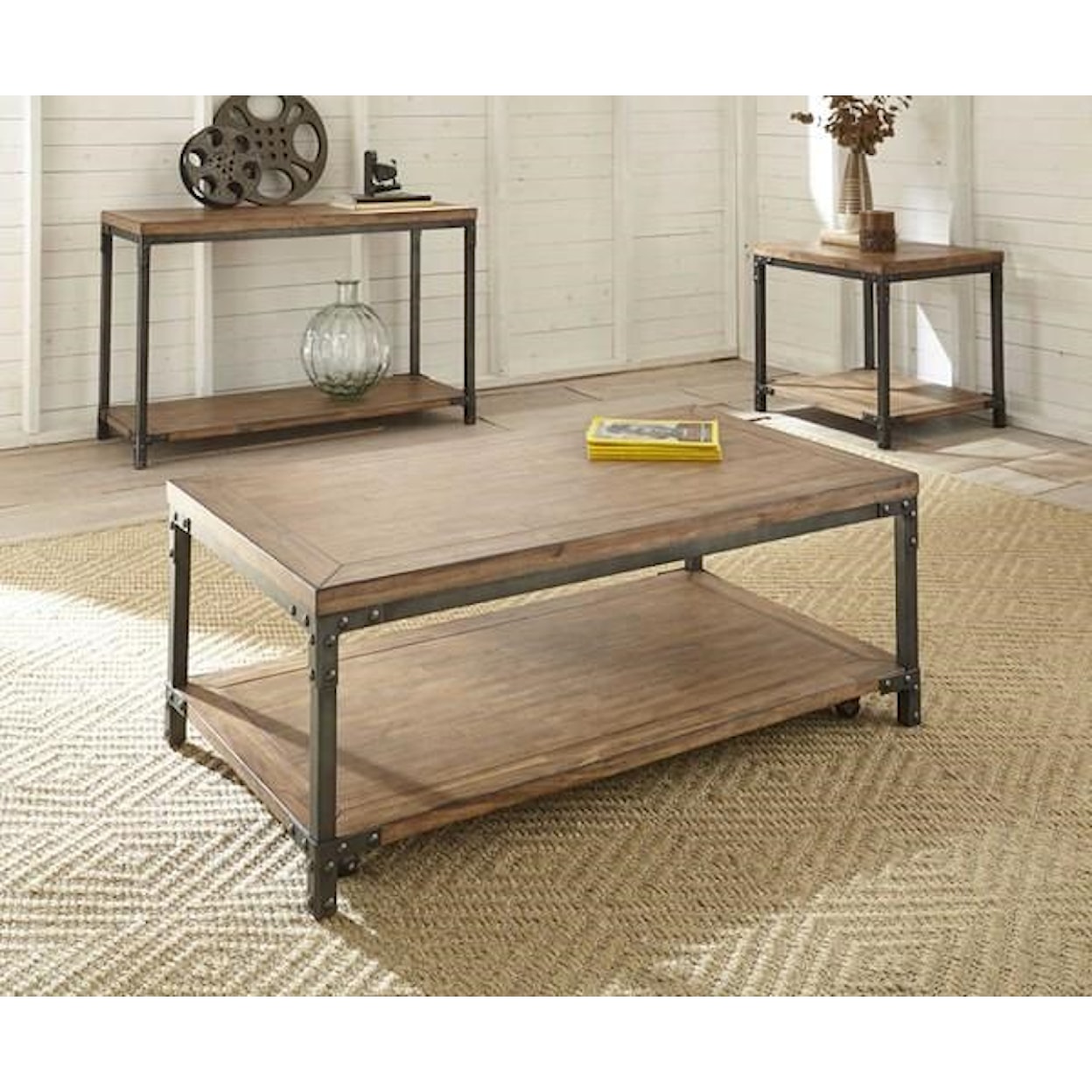 Steve Silver Lantana Cocktail Table with 2 End Tables