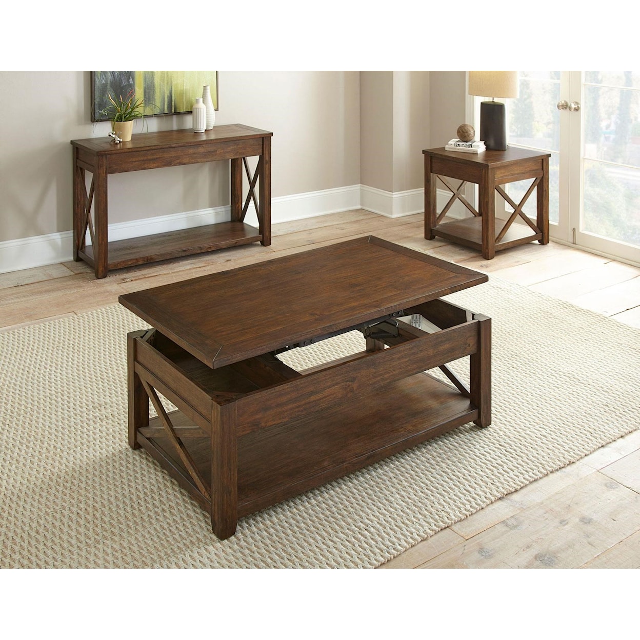 Steve Silver Lenka 2 Piece Coffee Table Set