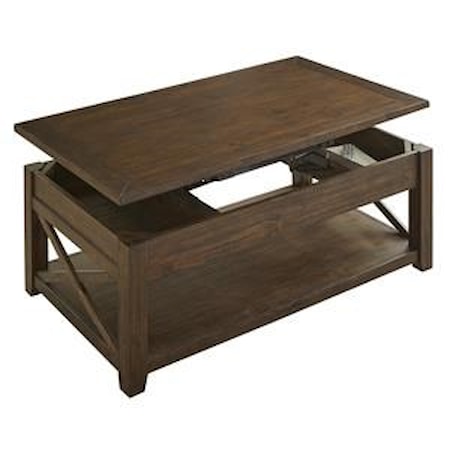 Lift Top Cocktail Table with Casters