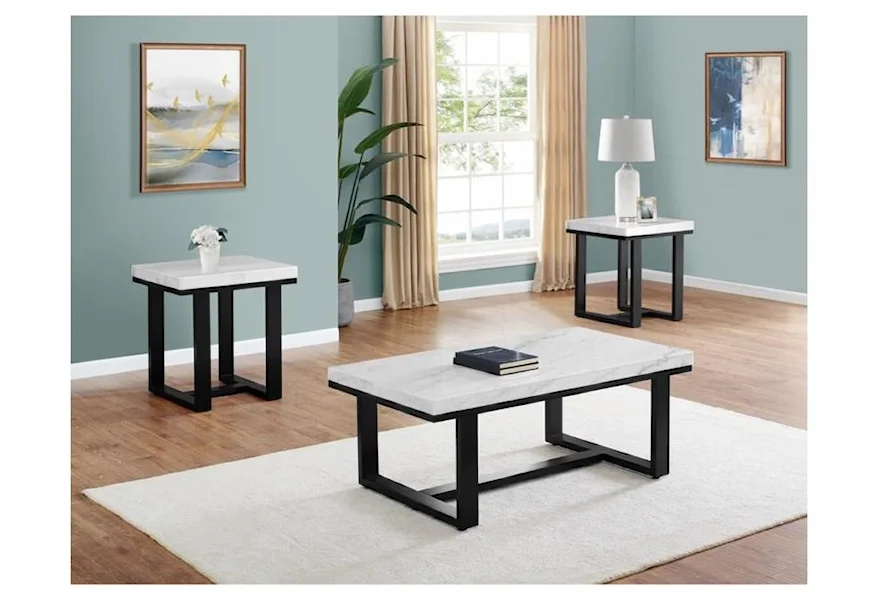Lucca Cocktail Table and 2 End Tables Set by Steve Silver at Sam Levitz Furniture