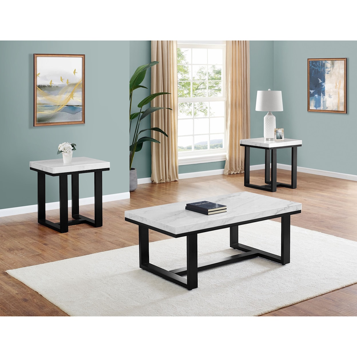 Prime Lucca Marble Top End Table