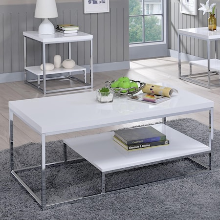 LUCY WHITE/CREAM COCKTAIL TABLE |