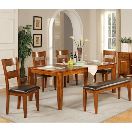 6 Pc. Table Set with Bench