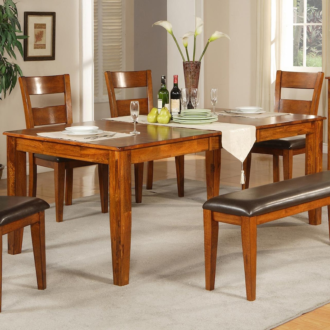 Prime Mango Rectangular Leg Table