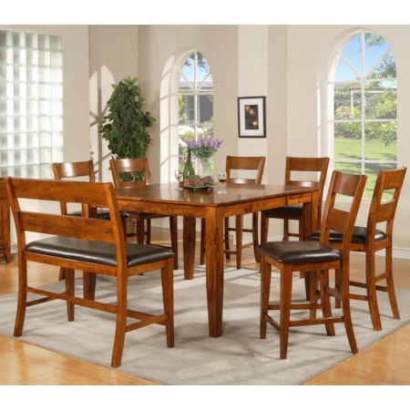 8 Pc. Counter Table, Stools, Bench