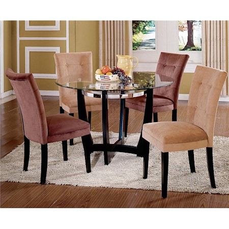 Glass Top Dining Table & Chair Set