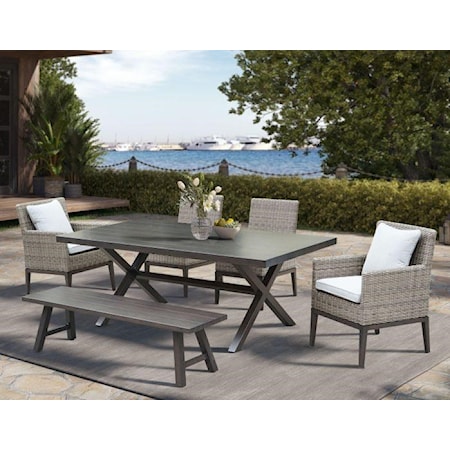 7 Pce Outdoor Dining Set - Not Including Ben