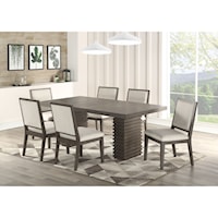 Contemporary 7 Piece Dining and Chair Set