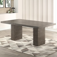 Contemporary Rectangular Dining Table with 18" Leaf