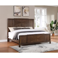 Transitional King Panel Bed