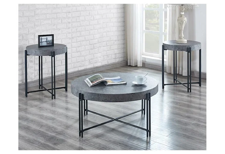 Morgan Cocktail Table and 2 End Tables Set by Steve Silver at Sam Levitz Furniture