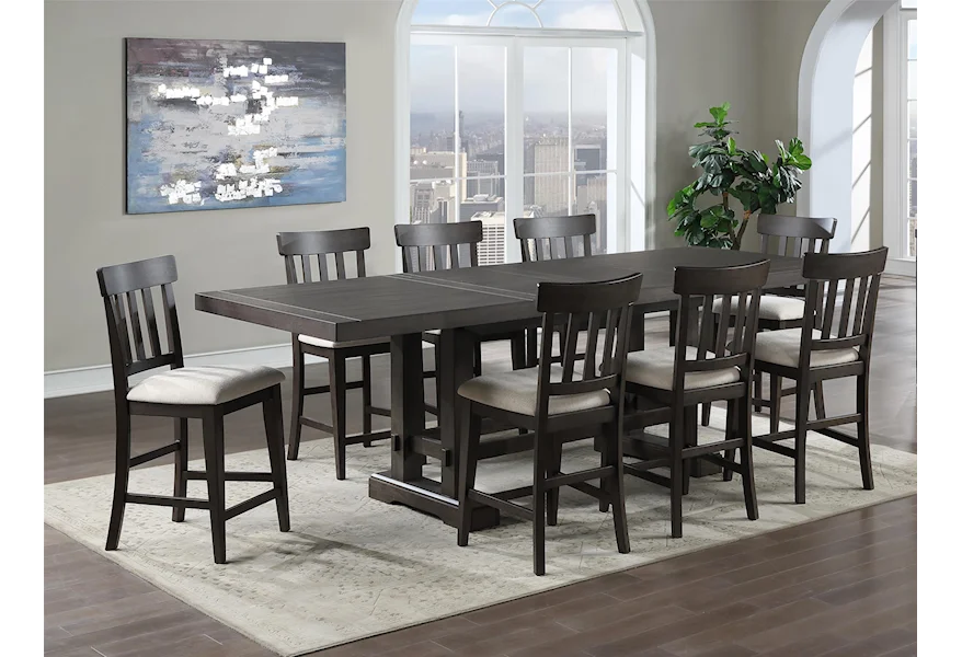 Napa 9-Piece Counter Height Dining Set by Steve Silver at Sam Levitz Furniture