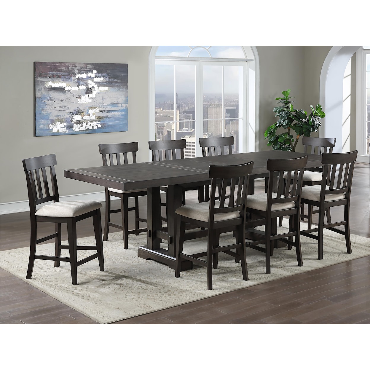 Steve Silver Napa 9-Piece Counter Height Dining Set